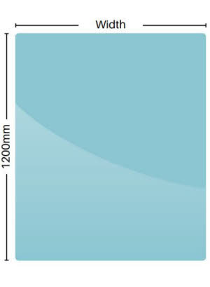 Glass Size Option: 200 mm wide x 1200mm high panel